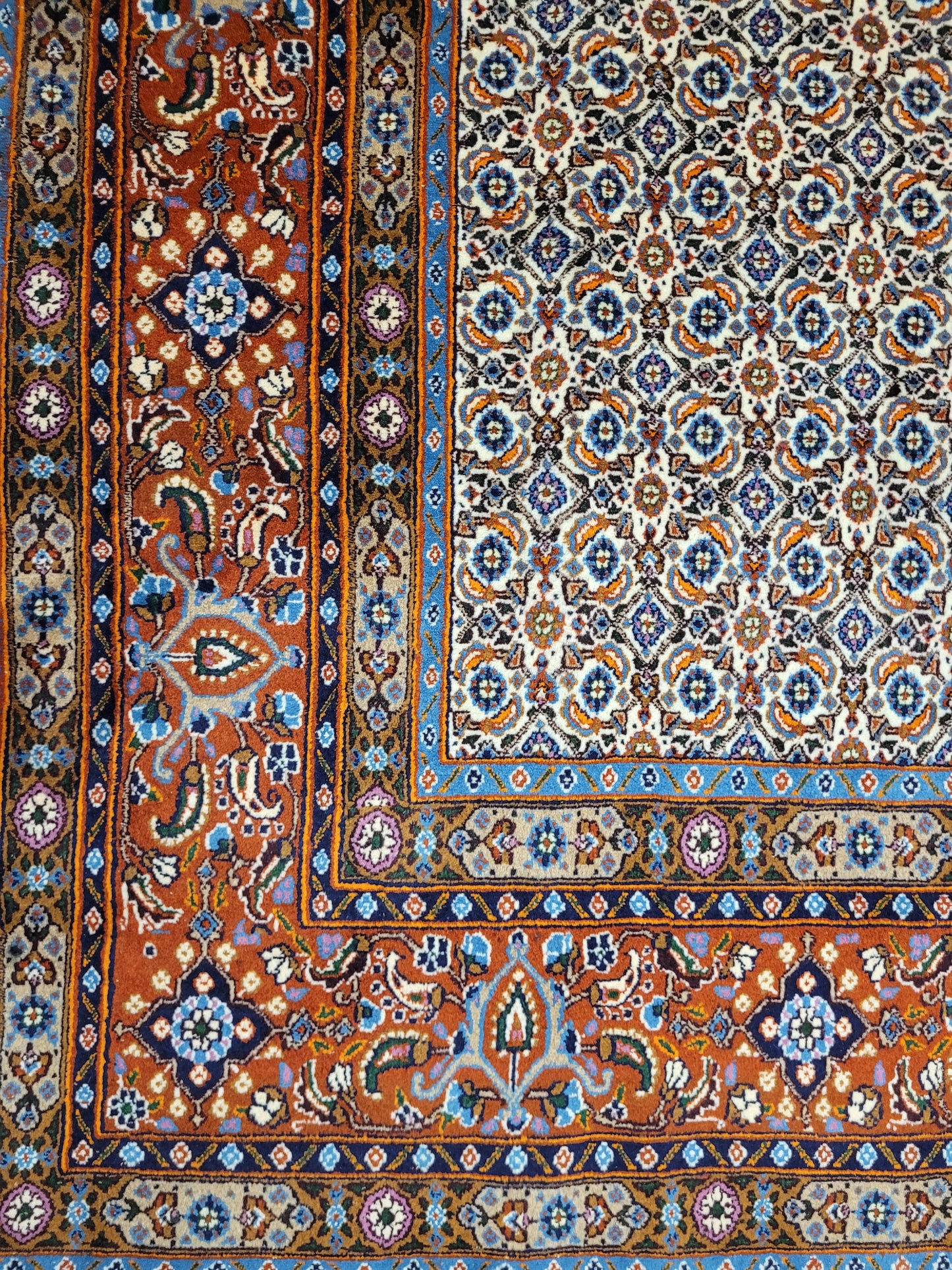 Moud Teppich 245x200 cm feine Wolle florales Allover-Muster