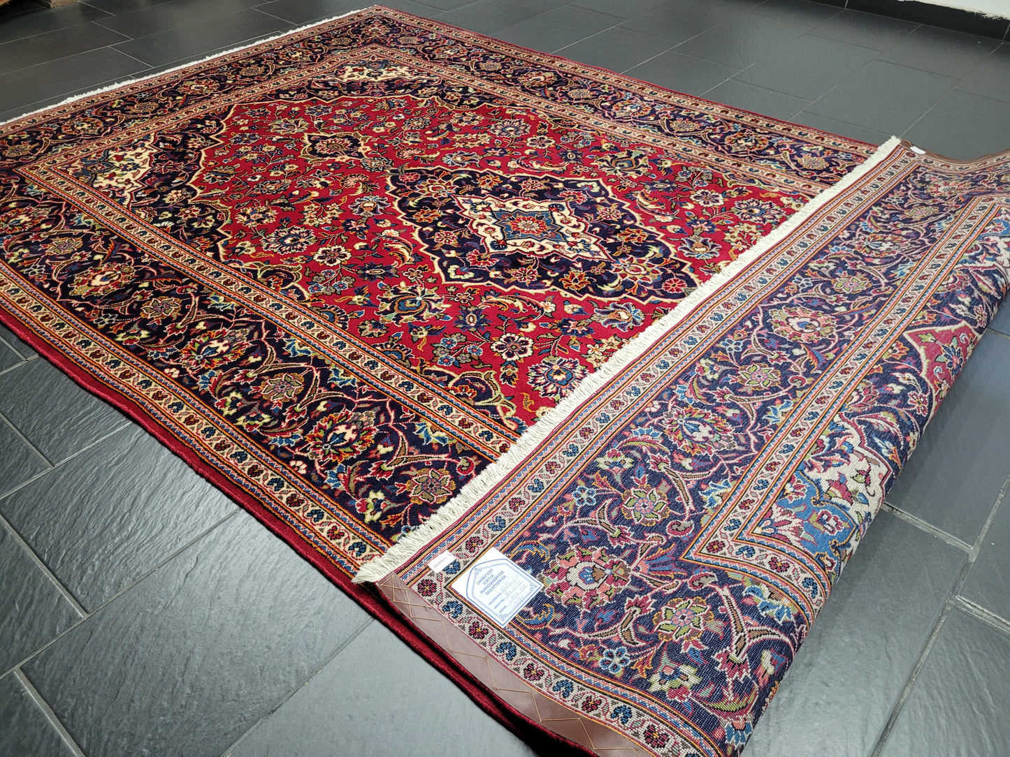 Keschan Teppich 310x200 cm florales Medaillonmuster feine Wolle