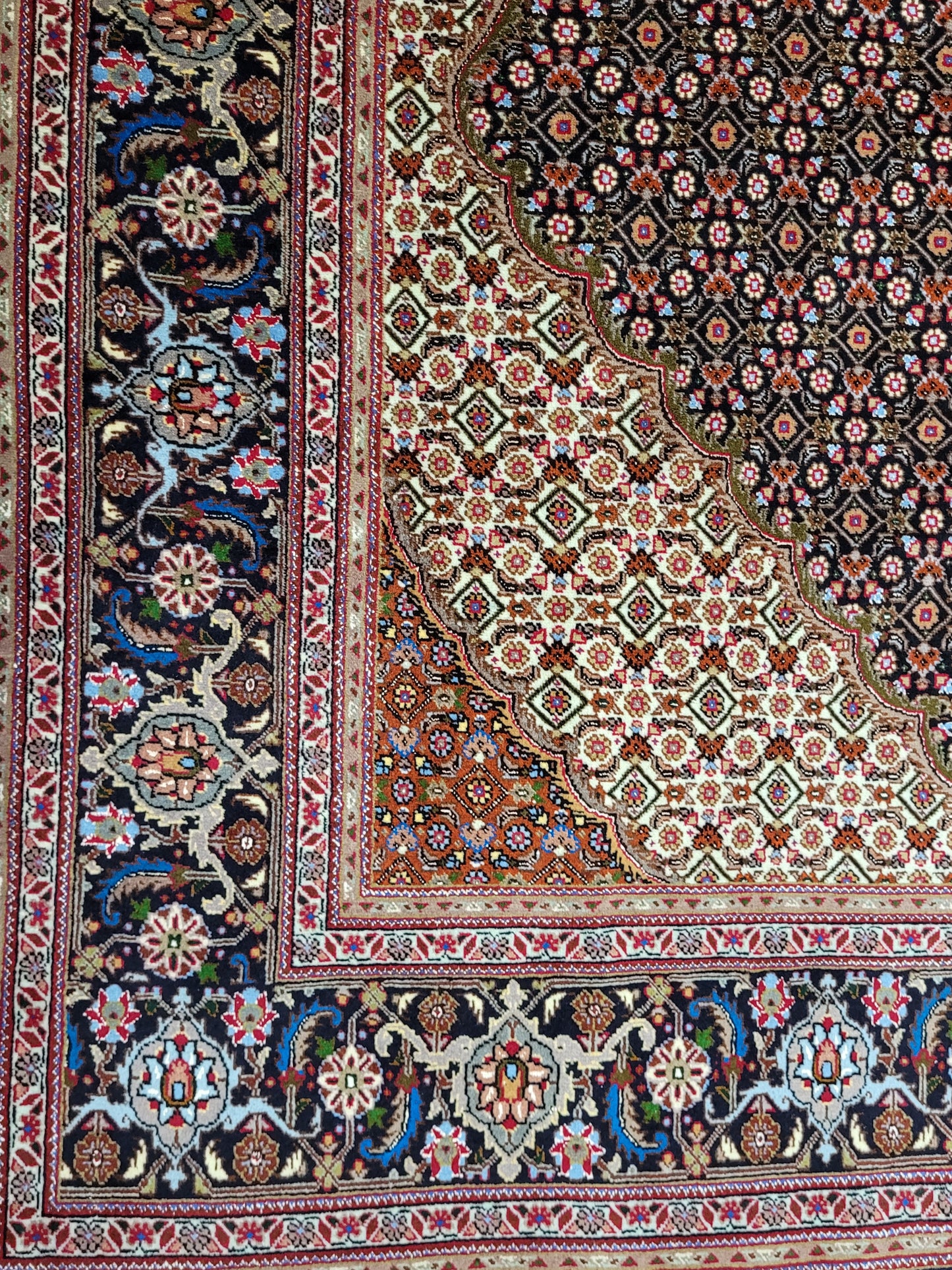 Täbriz Teppich 300x205 cm feine Wolle Medaillonmuster