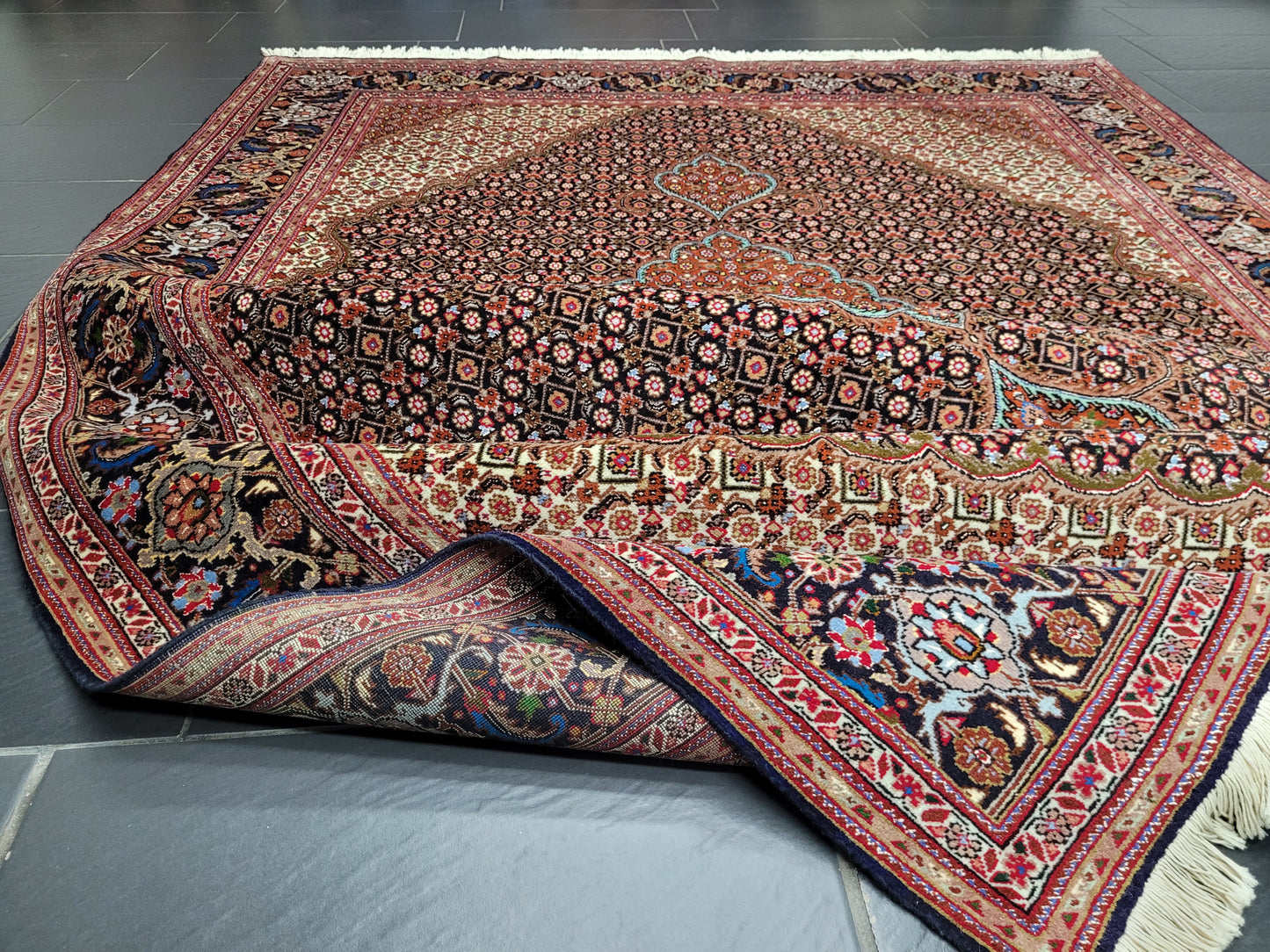 Täbriz Teppich 300x205 cm feine Wolle Medaillonmuster