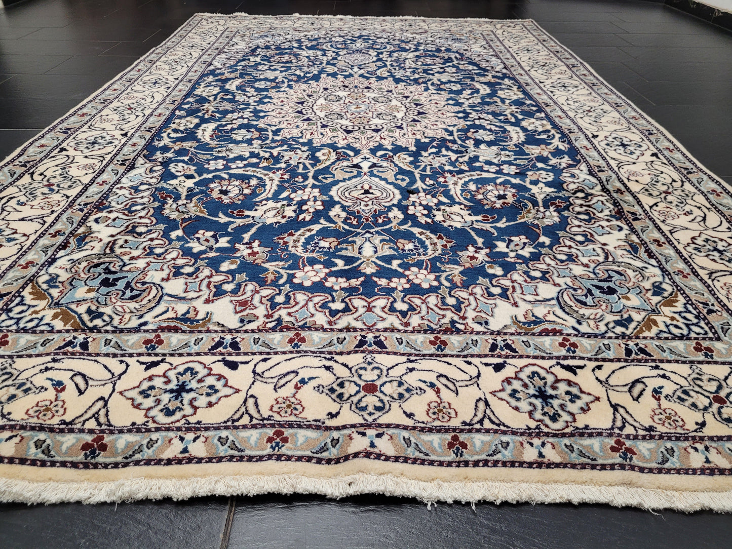Nain Teppich 320x195 cm Wolle mit Seide feine Knüpfung