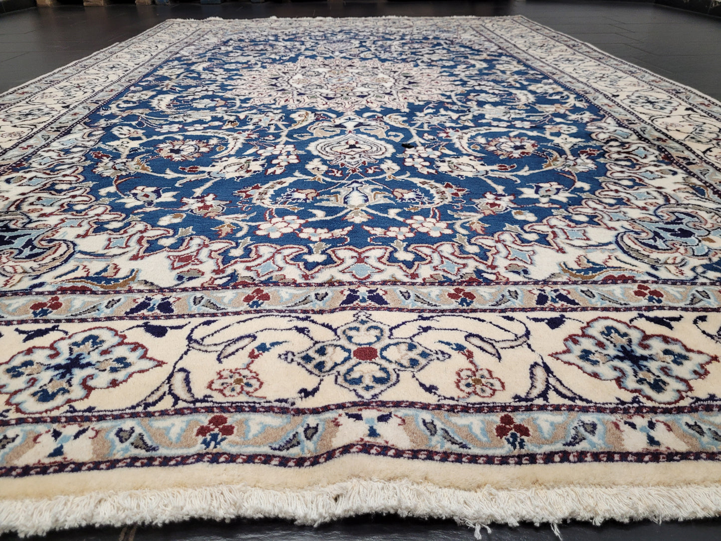Nain Teppich 320x195 cm Wolle mit Seide feine Knüpfung
