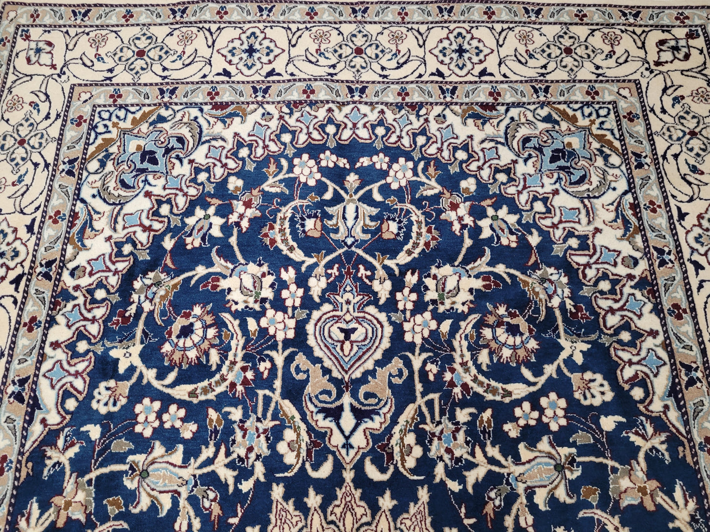 Nain Teppich 320x195 cm Wolle mit Seide feine Knüpfung