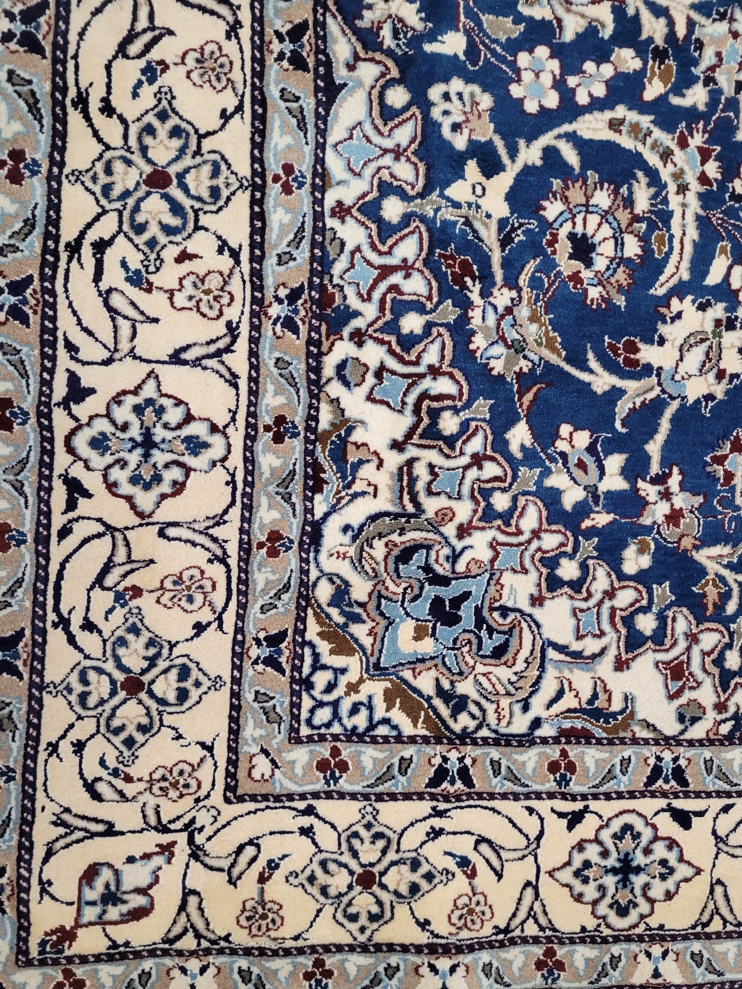 Nain Teppich 320x195 cm Wolle mit Seide feine Knüpfung