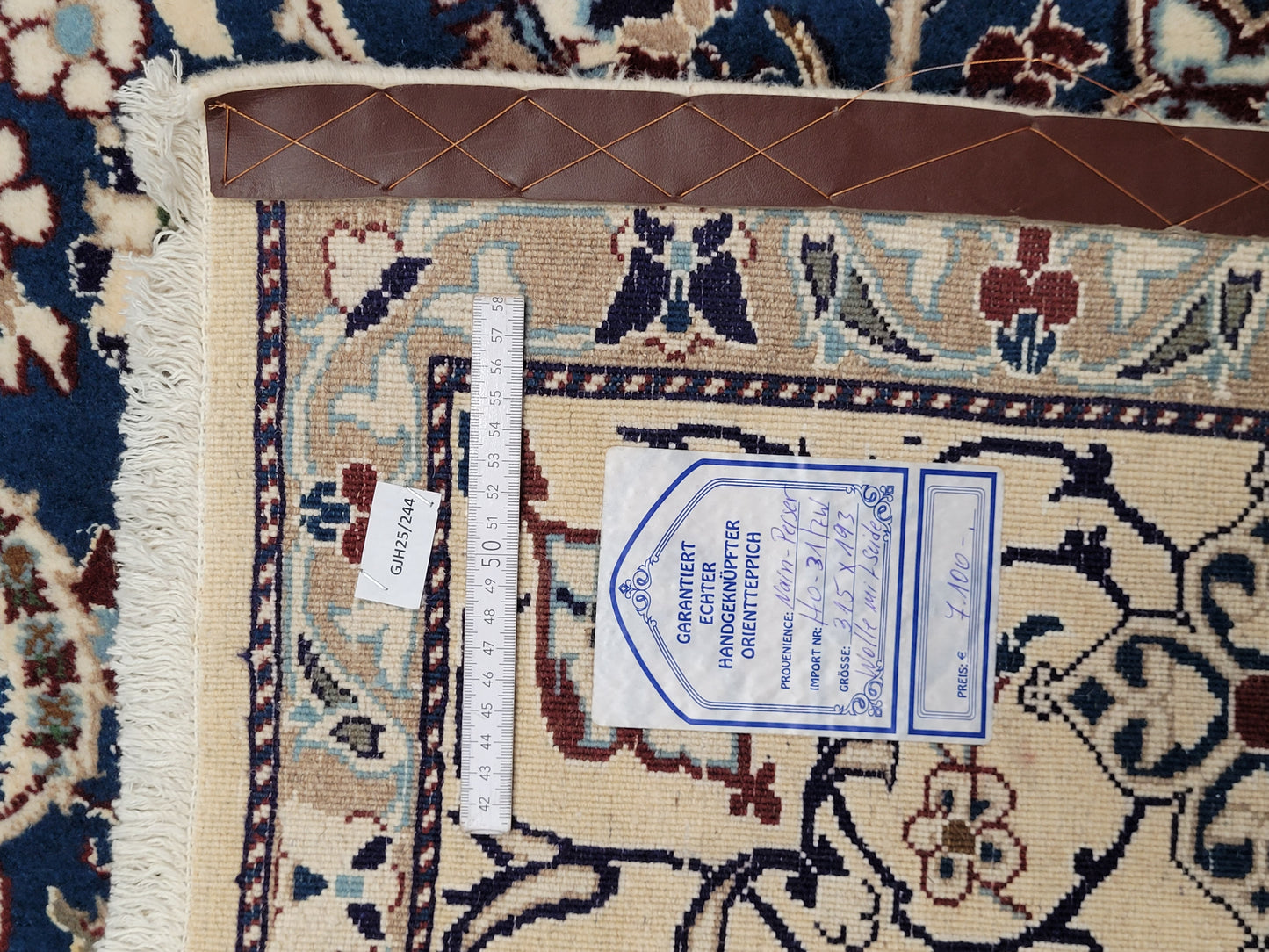 Nain Teppich 320x195 cm Wolle mit Seide feine Knüpfung