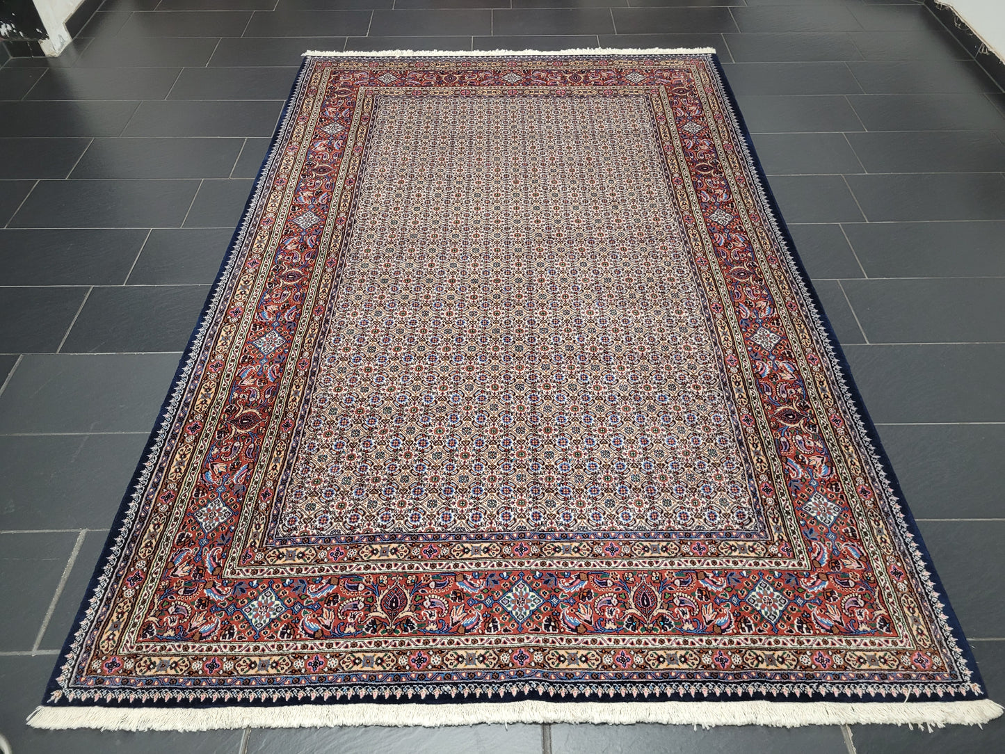 Moud Teppich 295x200 cm feine Wolle mit Seide Allover-Muster