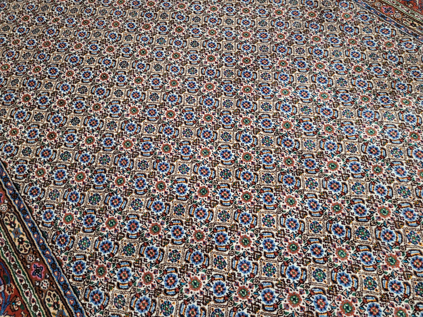 Moud Teppich 295x200 cm feine Wolle mit Seide Allover-Muster