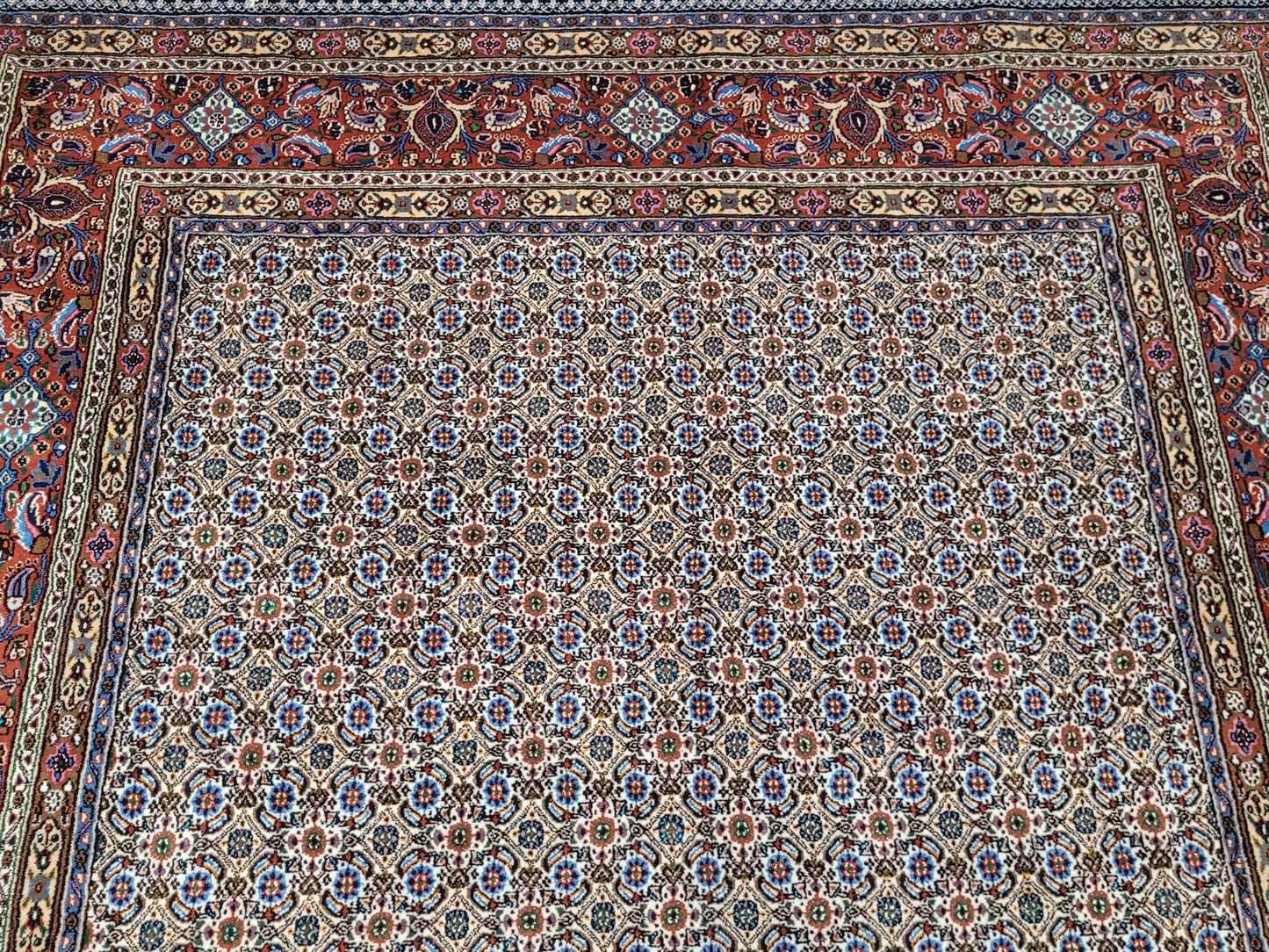 Moud Teppich 295x200 cm feine Wolle mit Seide Allover-Muster