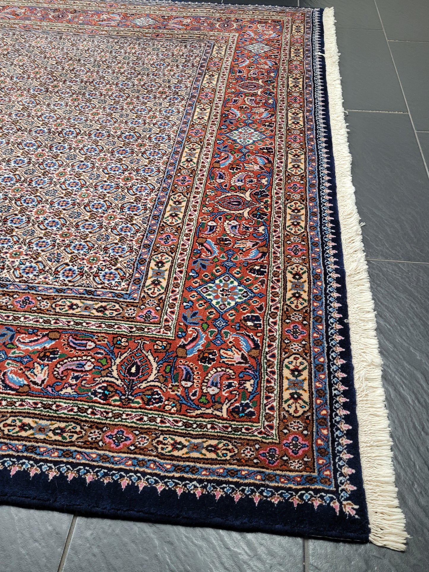 Moud Teppich 295x200 cm feine Wolle mit Seide Allover-Muster