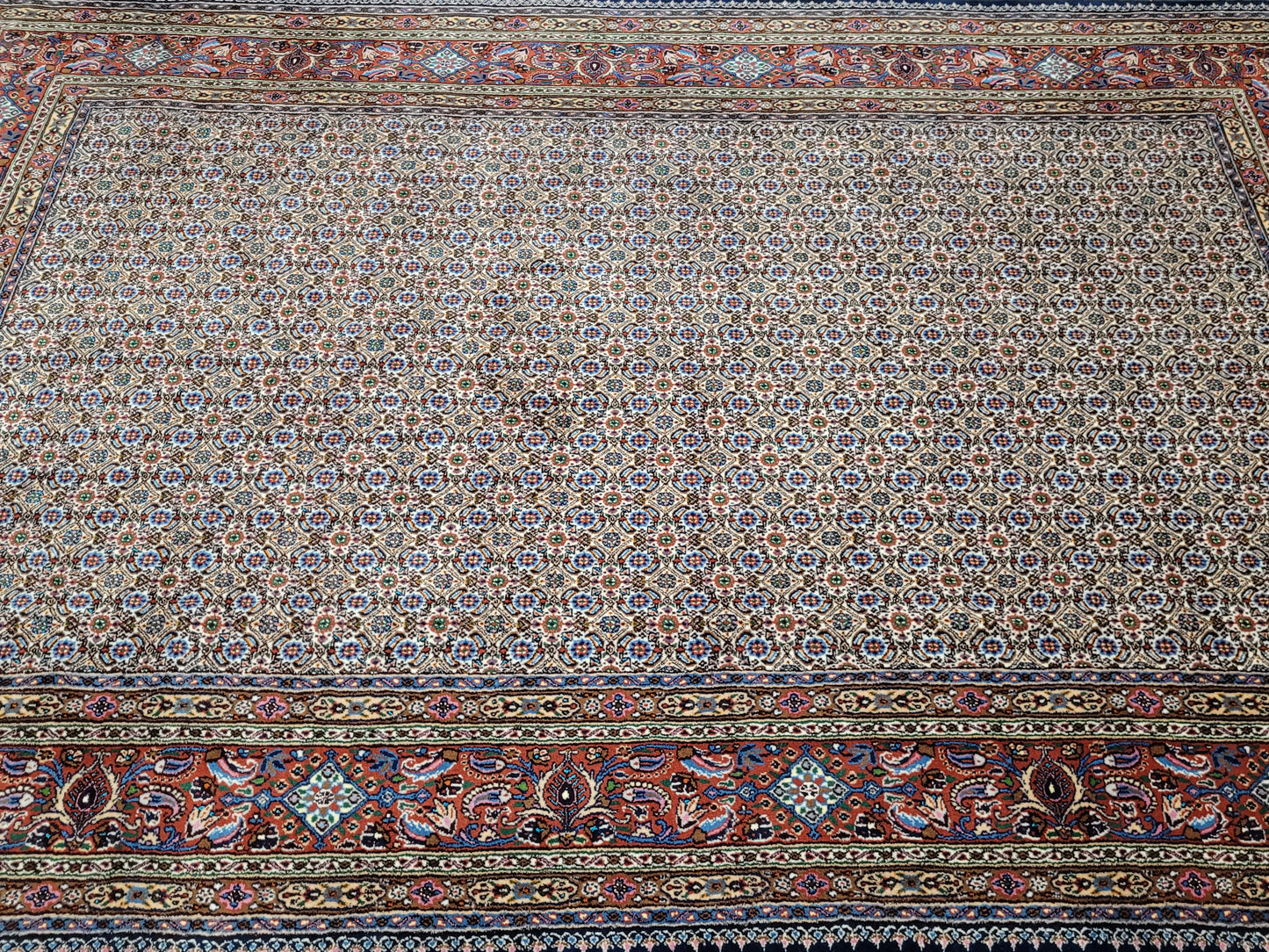 Moud Teppich 295x200 cm feine Wolle mit Seide Allover-Muster