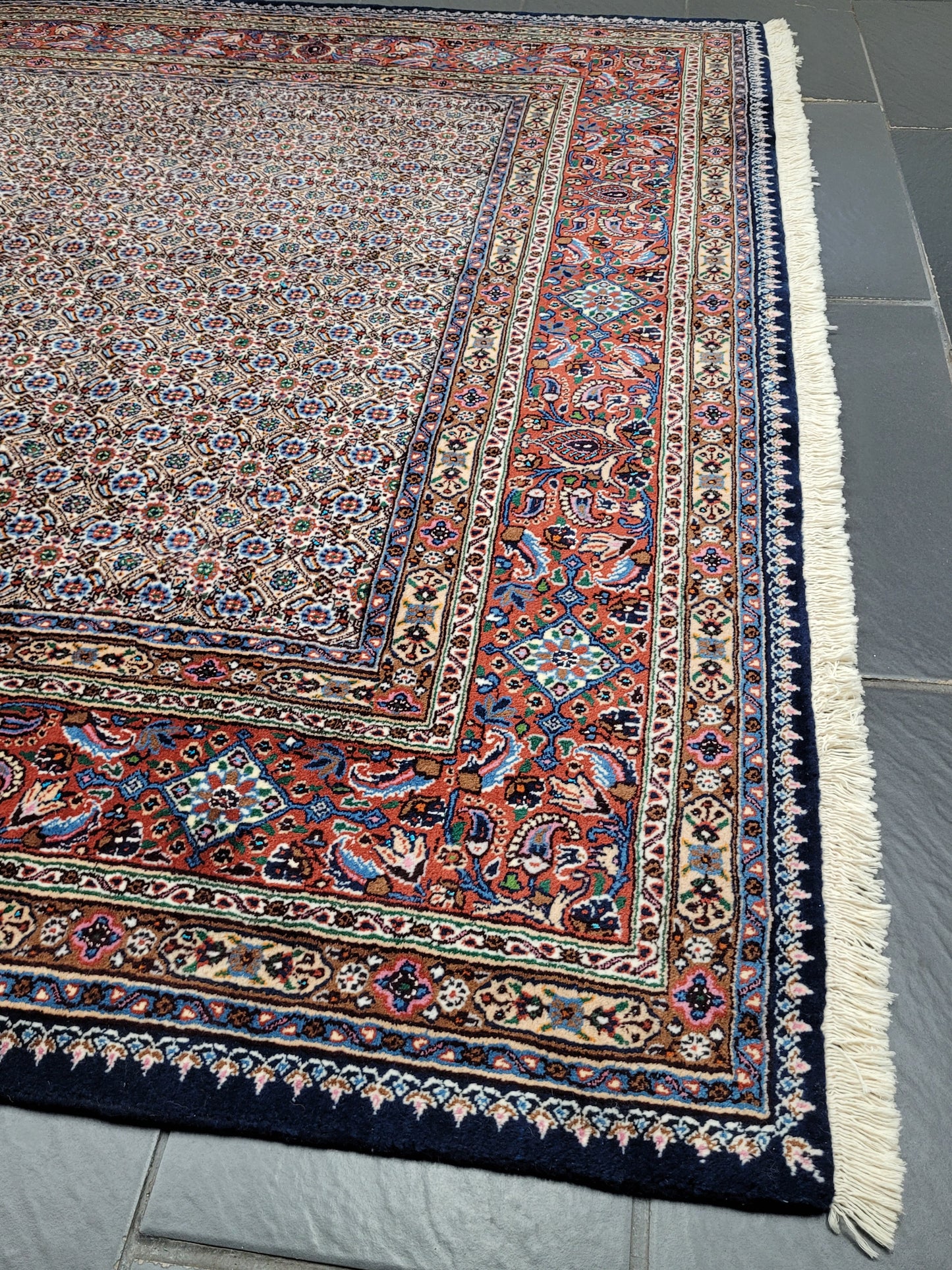 Moud Teppich 295x200 cm feine Wolle mit Seide Allover-Muster