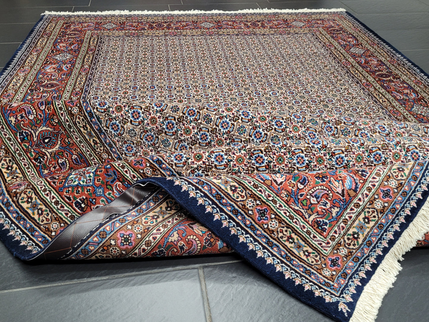 Moud Teppich 295x200 cm feine Wolle mit Seide Allover-Muster
