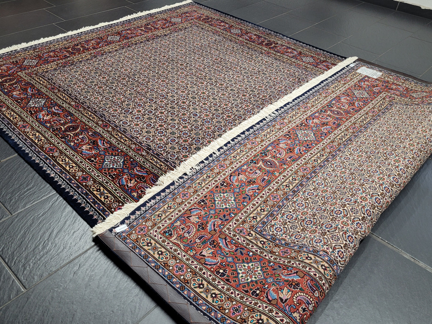 Moud Teppich 295x200 cm feine Wolle mit Seide Allover-Muster