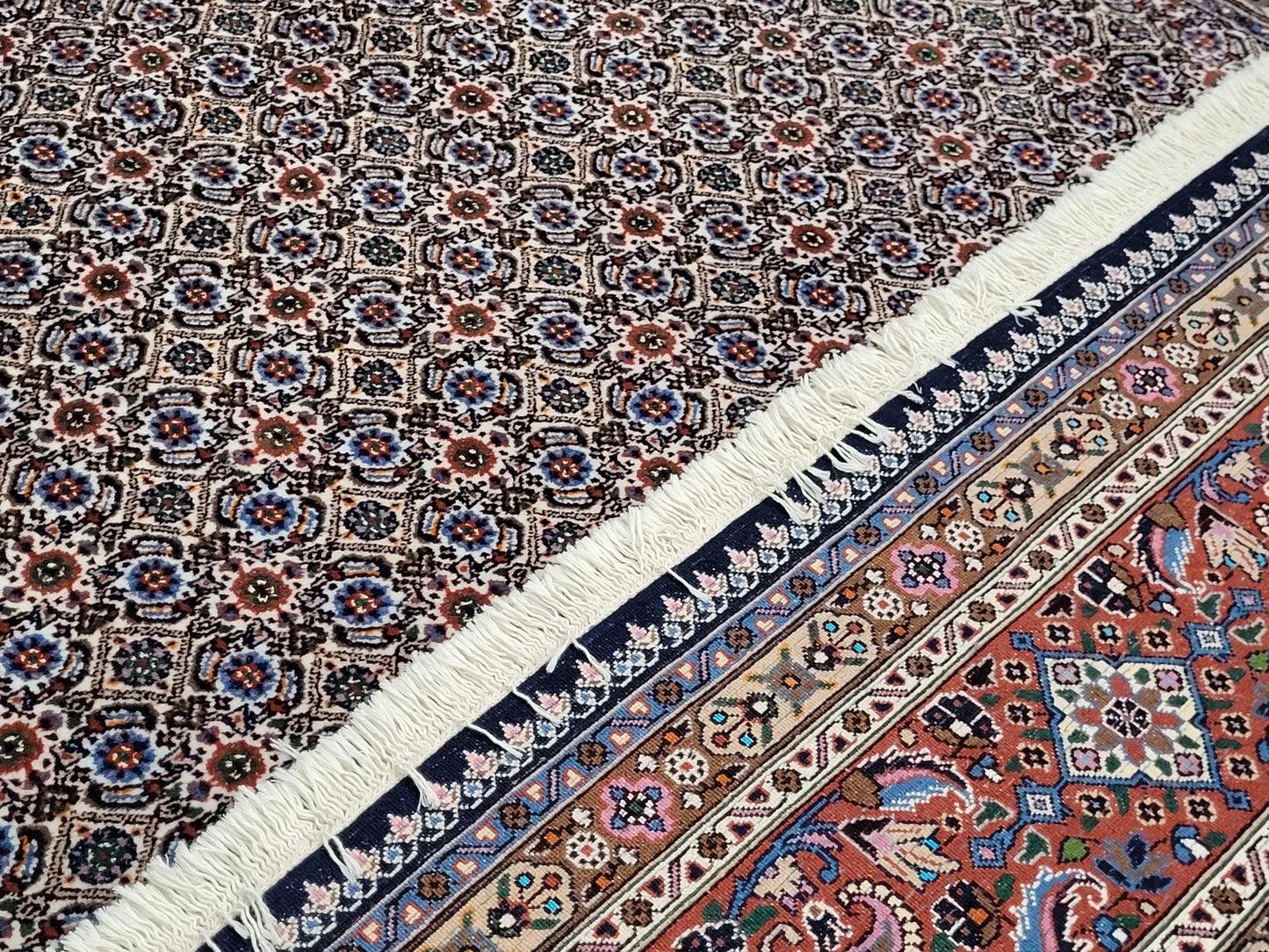 Moud Teppich 295x200 cm feine Wolle mit Seide Allover-Muster