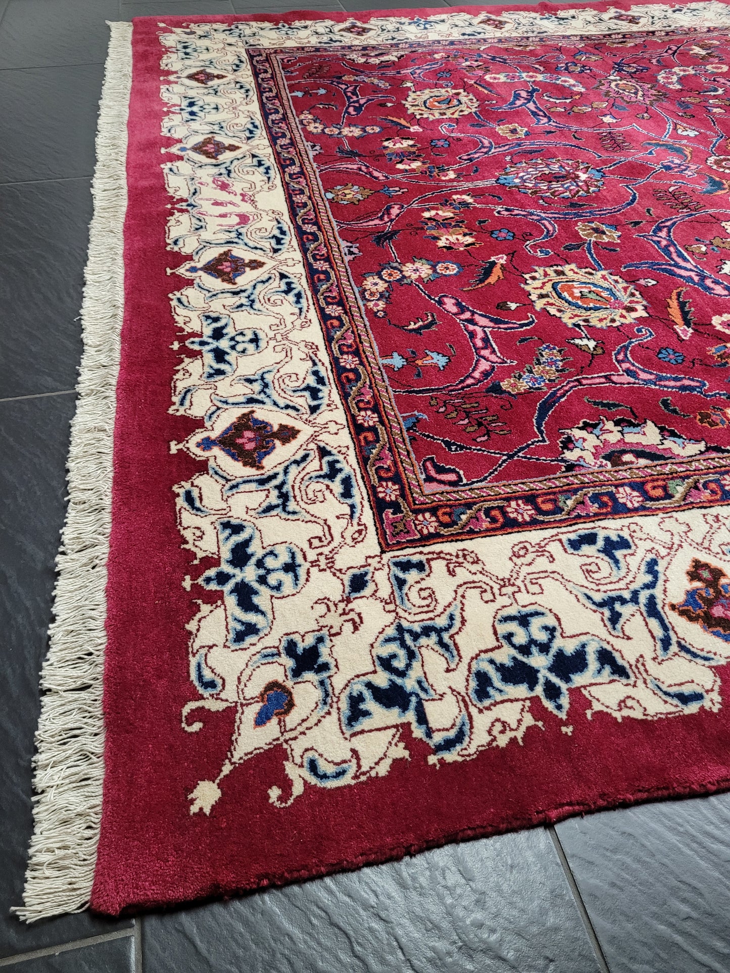 Masched Teppich 500x220 cm florales Muster kräftige Wolle seltenes Stück