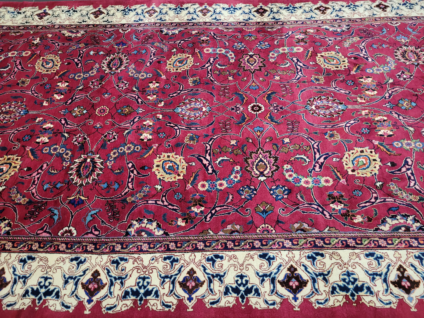 Masched Teppich 500x220 cm florales Muster kräftige Wolle seltenes Stück