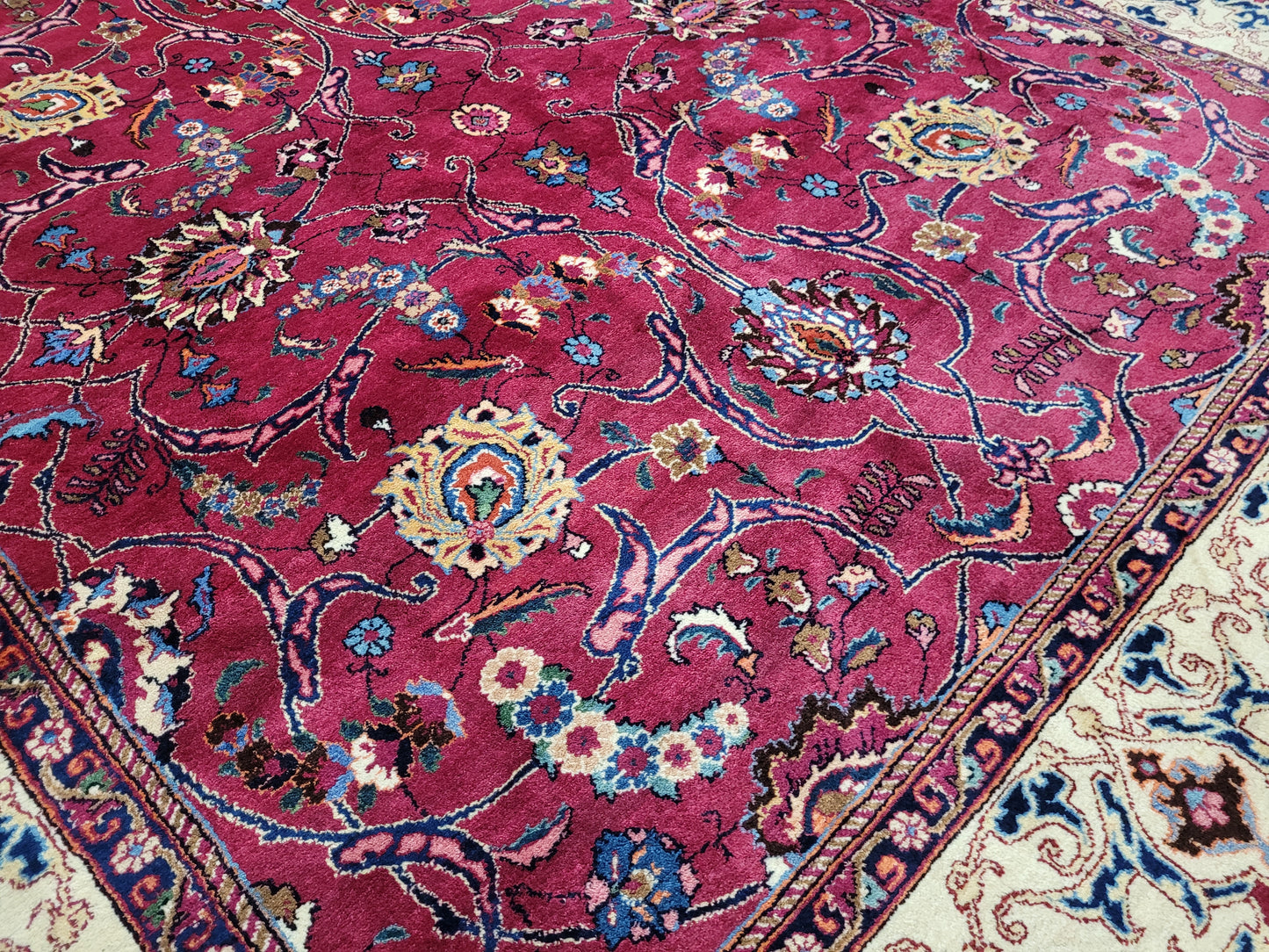 Masched Teppich 500x220 cm florales Muster kräftige Wolle seltenes Stück