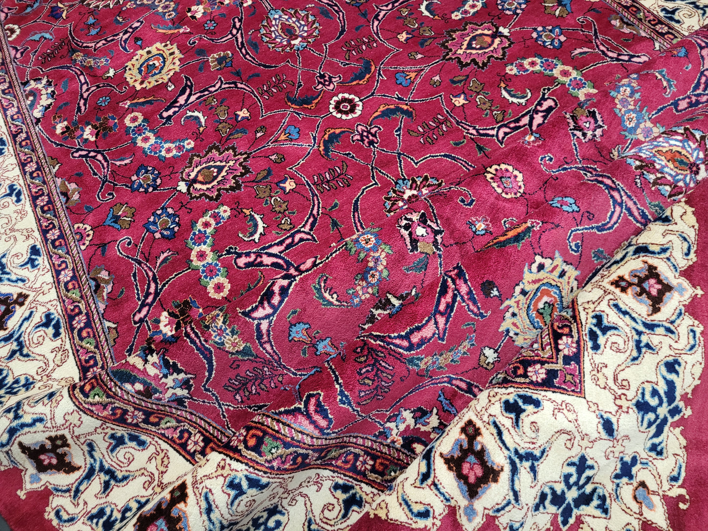 Masched Teppich 500x220 cm florales Muster kräftige Wolle seltenes Stück