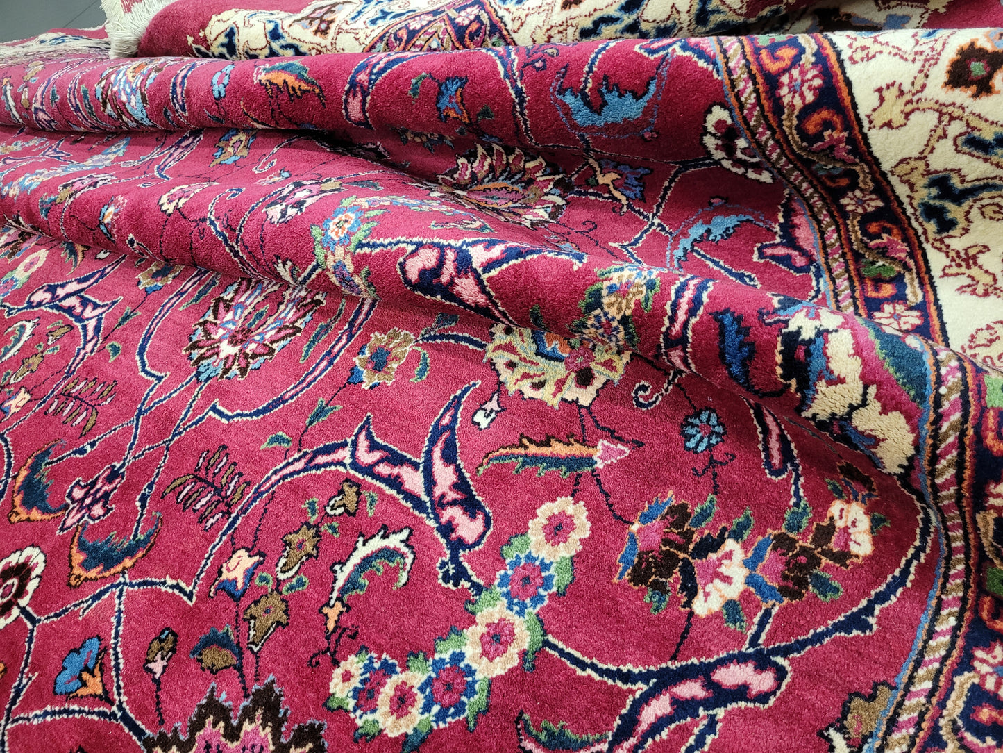 Masched Teppich 500x220 cm florales Muster kräftige Wolle seltenes Stück