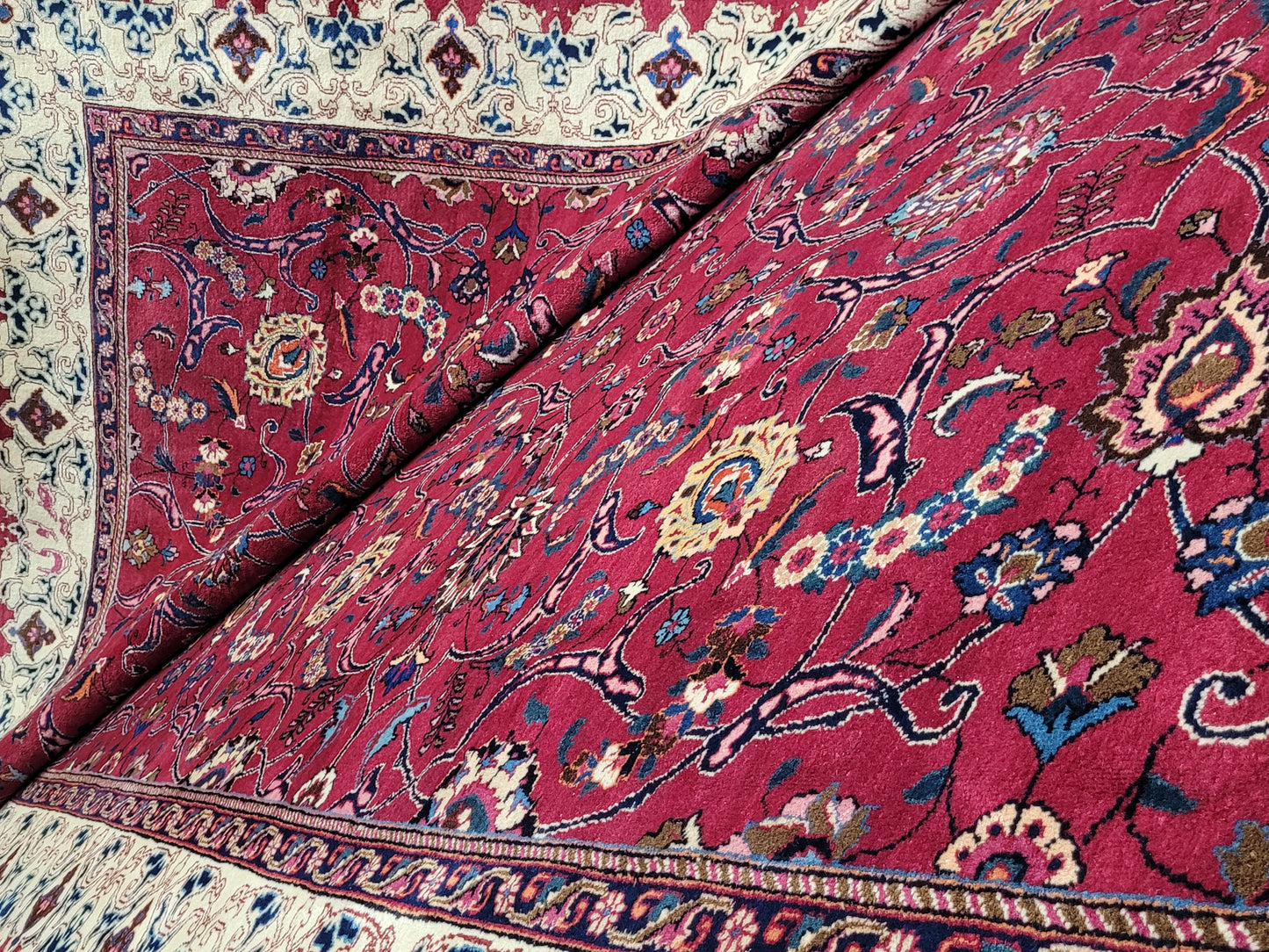 Masched Teppich 500x220 cm florales Muster kräftige Wolle seltenes Stück