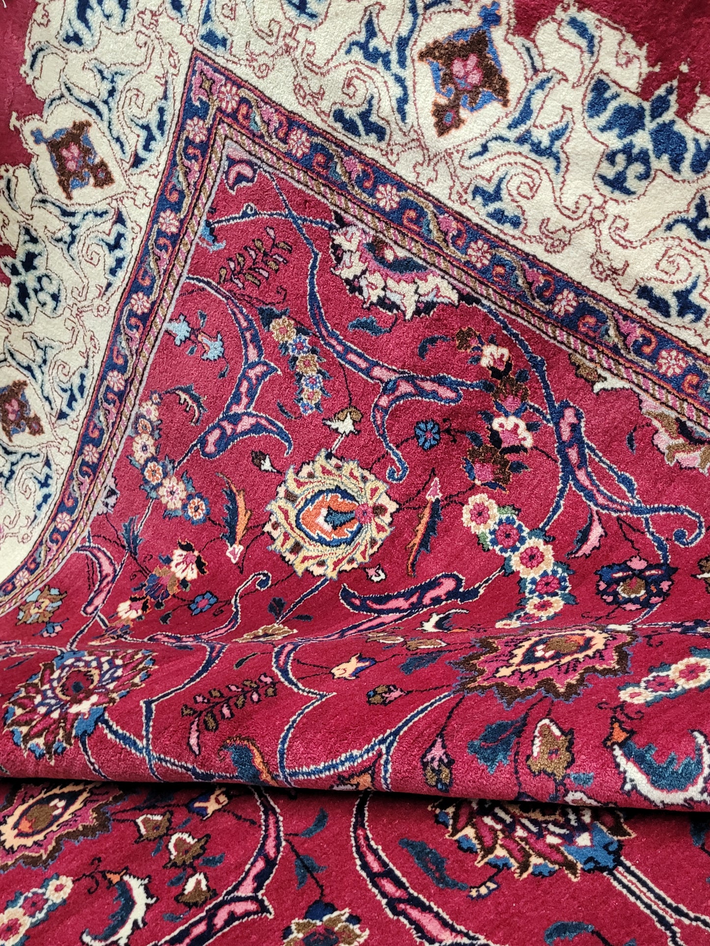 Masched Teppich 500x220 cm florales Muster kräftige Wolle seltenes Stück