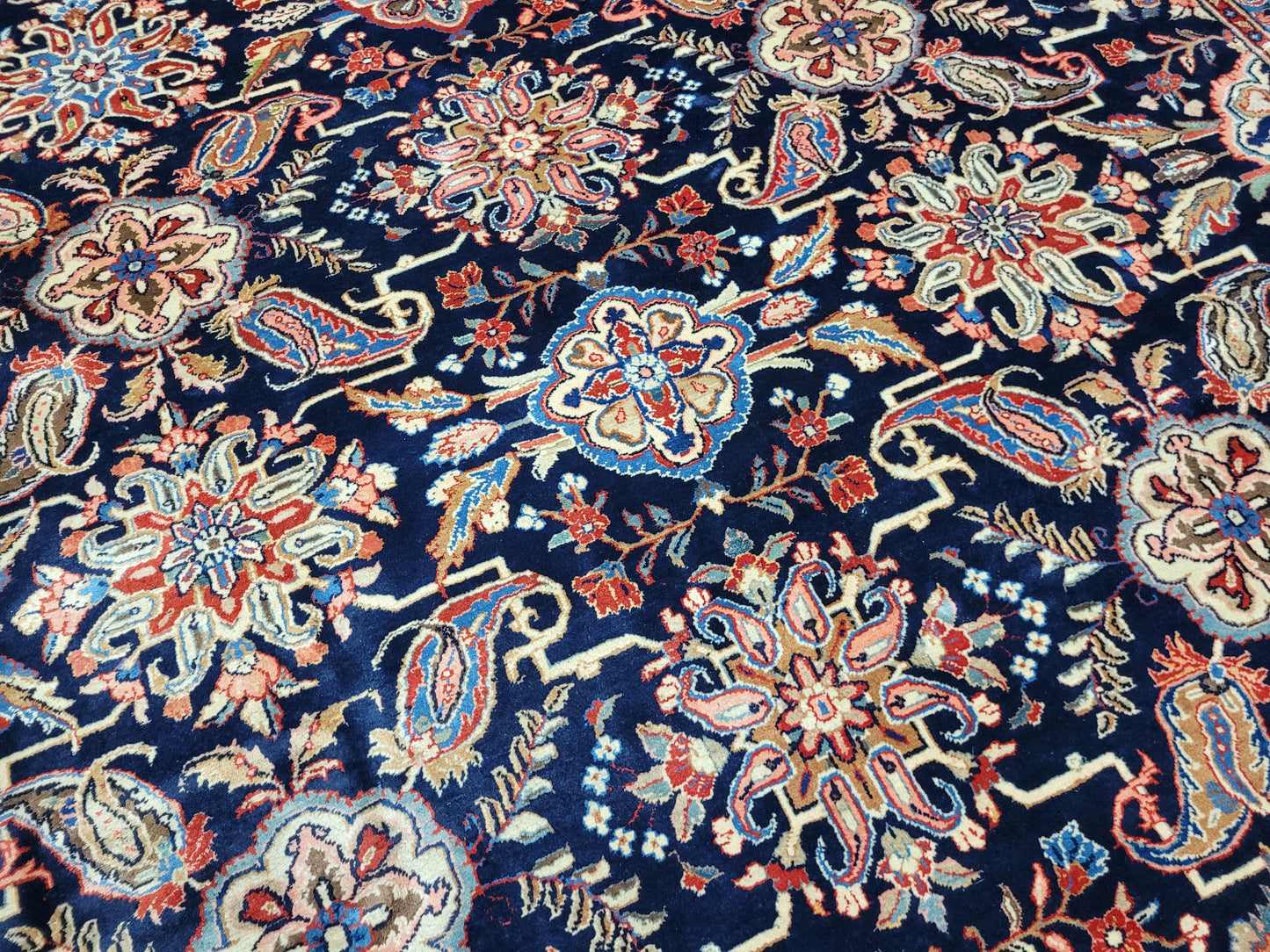 Sarough Teppich Korkwolle florales Design 370x270 cm