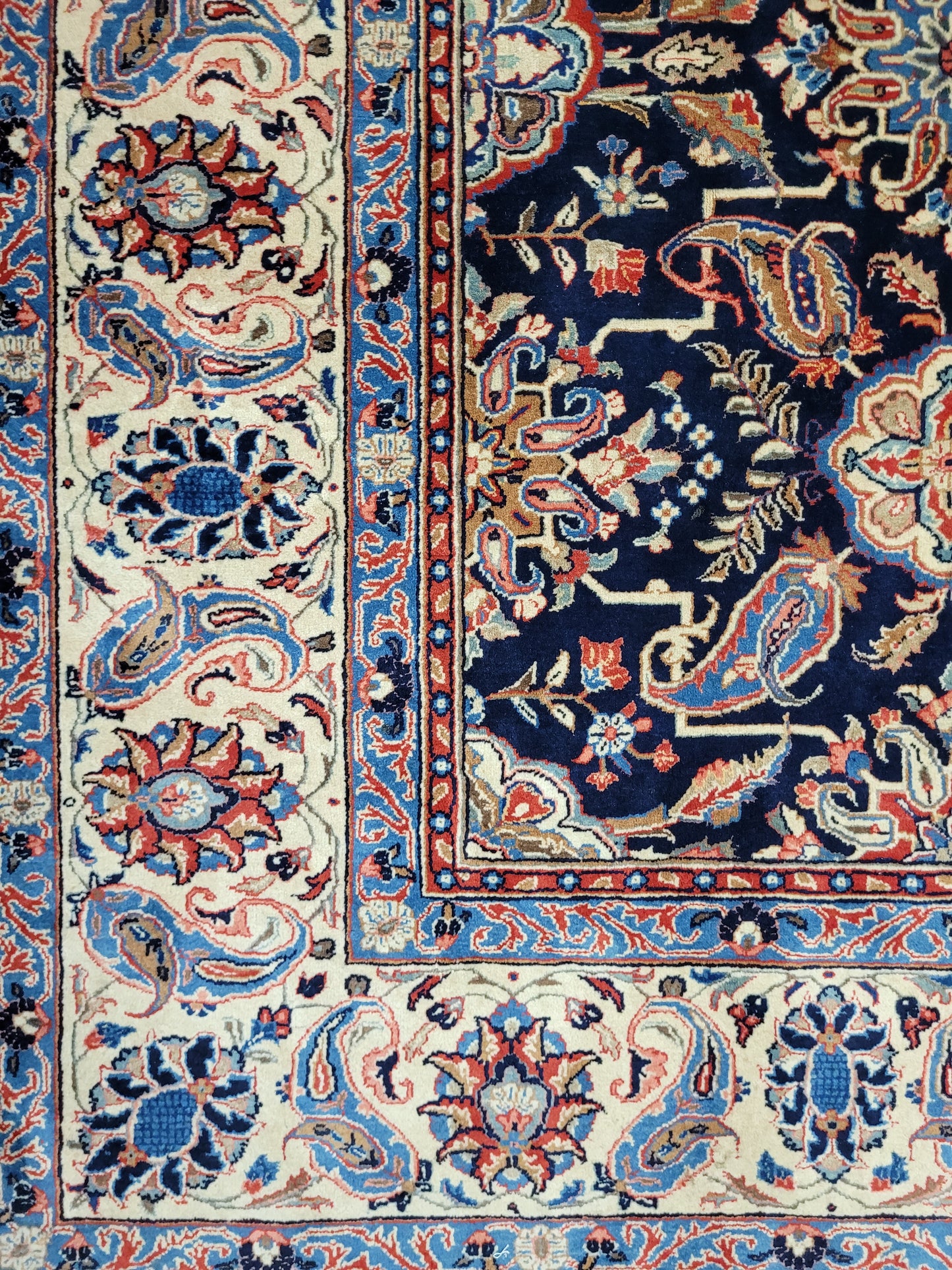 Sarough Teppich Korkwolle florales Design 370x270 cm