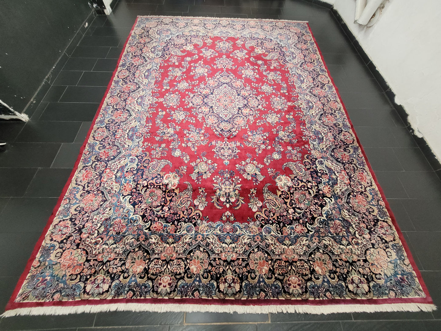 Mesched Teppich Korkwolle Medaillon Design 425x310 cm