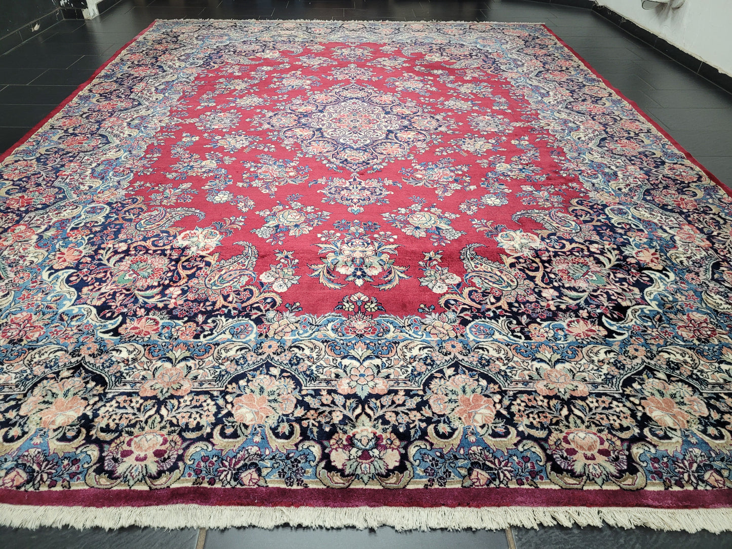 Mesched Teppich Korkwolle Medaillon Design 425x310 cm