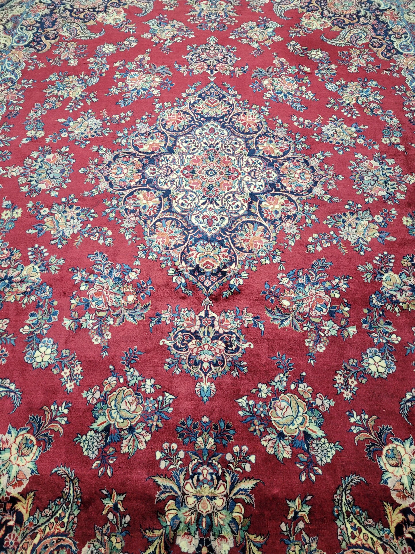 Mesched Teppich Korkwolle Medaillon Design 425x310 cm