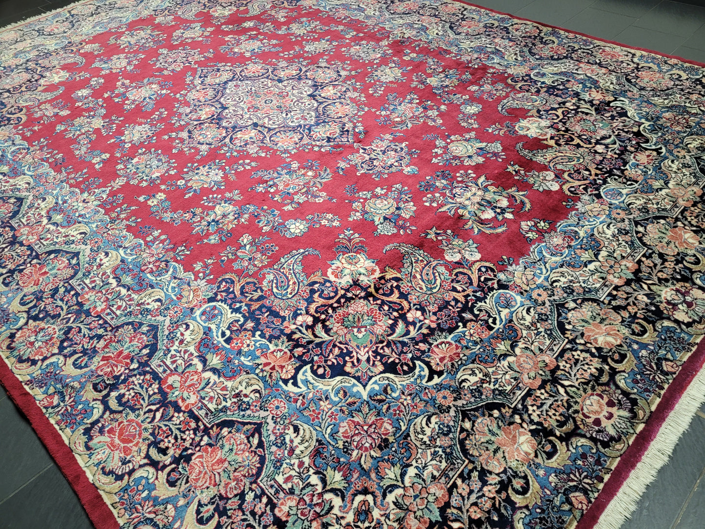 Mesched Teppich Korkwolle Medaillon Design 425x310 cm