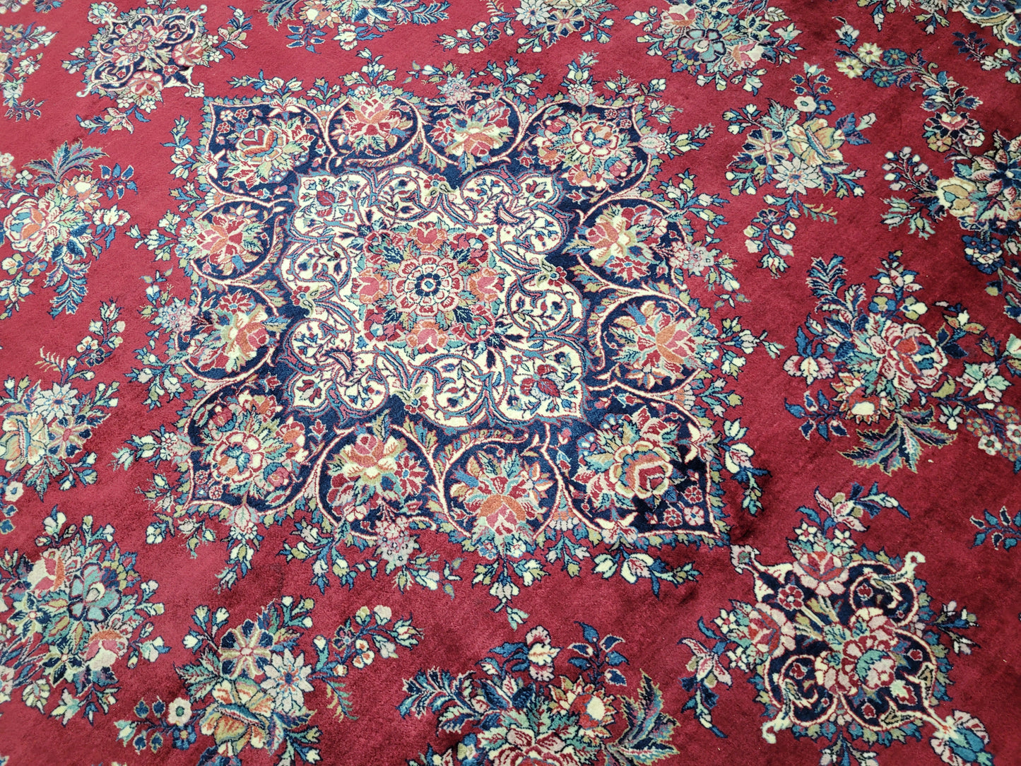 Mesched Teppich Korkwolle Medaillon Design 425x310 cm