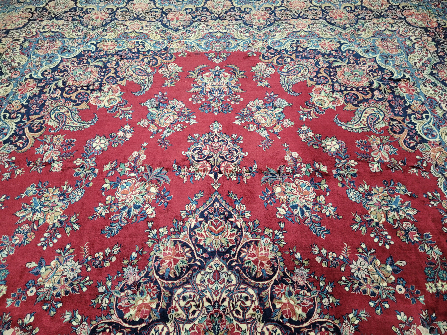 Mesched Teppich Korkwolle Medaillon Design 425x310 cm