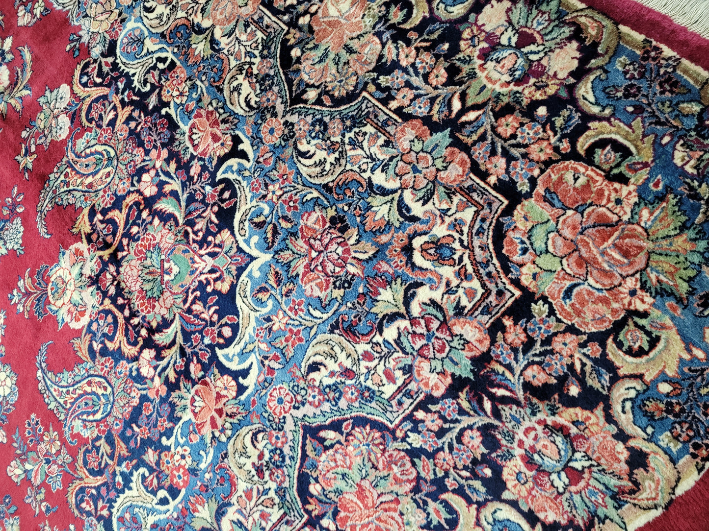 Mesched Teppich Korkwolle Medaillon Design 425x310 cm