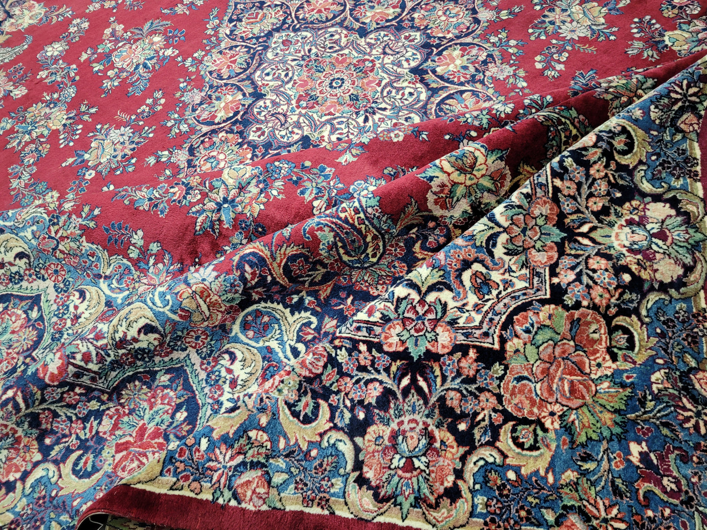 Mesched Teppich Korkwolle Medaillon Design 425x310 cm