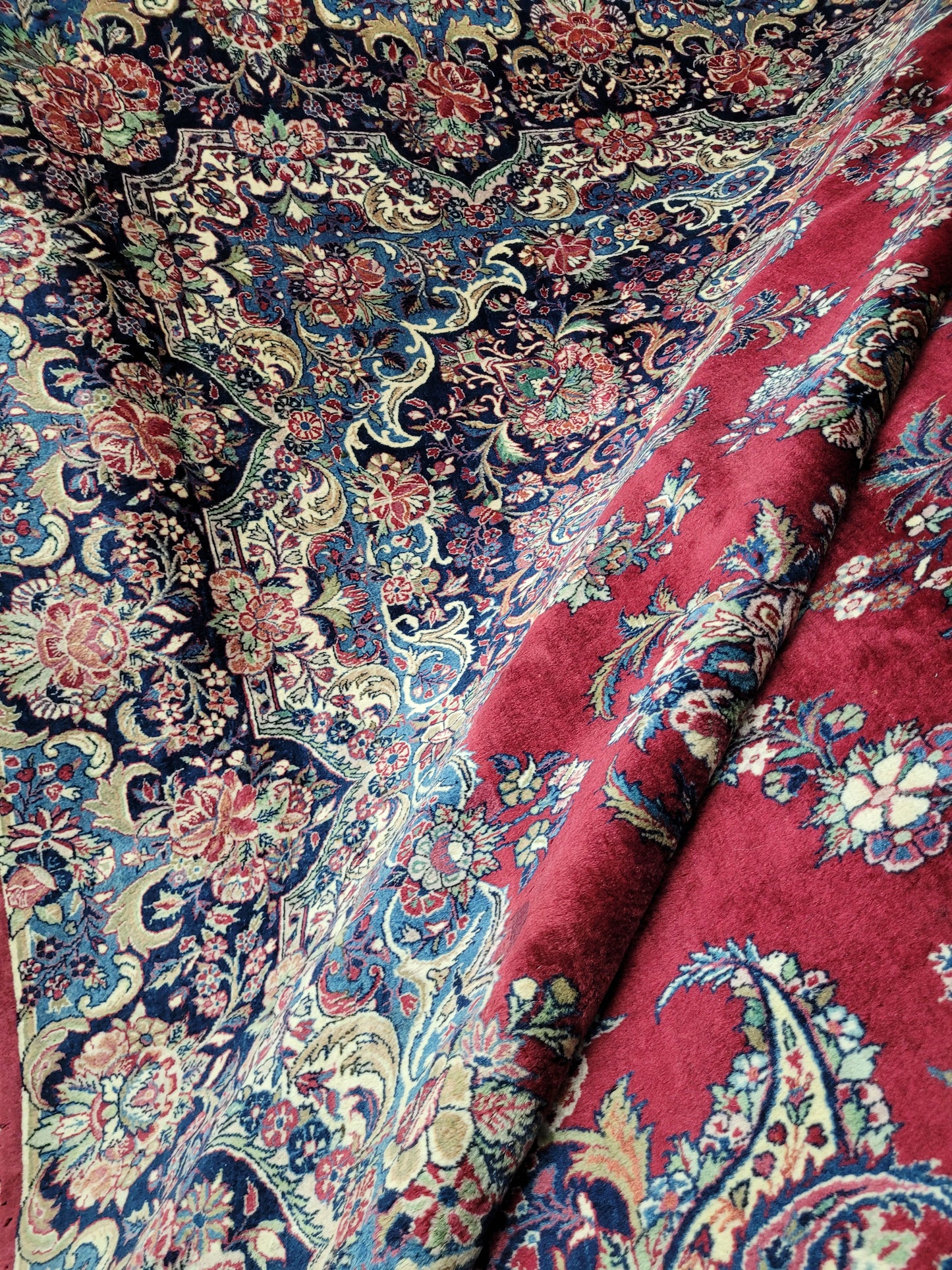 Mesched Teppich Korkwolle Medaillon Design 425x310 cm