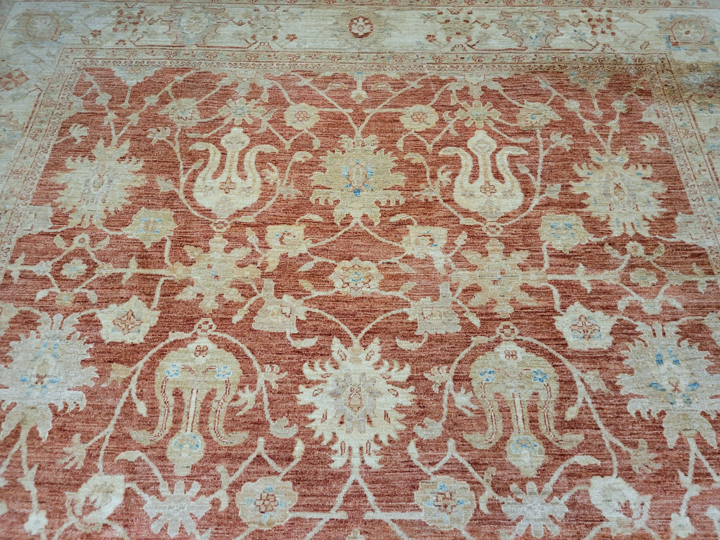 Ziegler Teppich handgeknüpft florales Design 340x250 cm