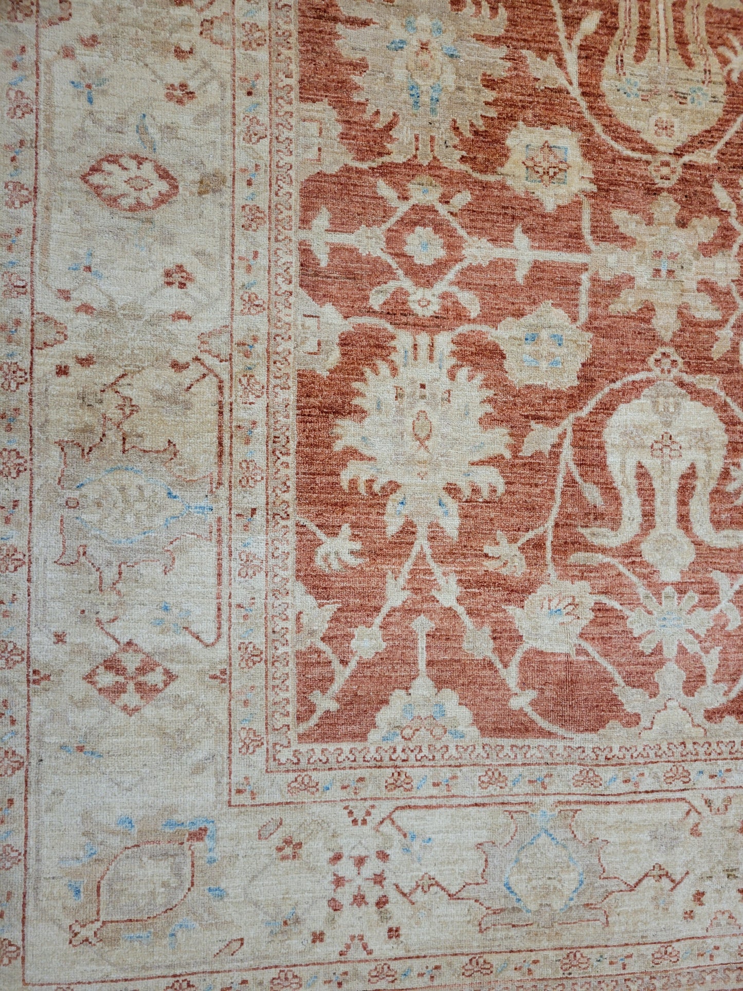 Ziegler Teppich handgeknüpft florales Design 340x250 cm