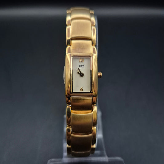 Prisma Damen Uhr – Zweifarbige Edelstahl Uhr mit goldenen Akzenten