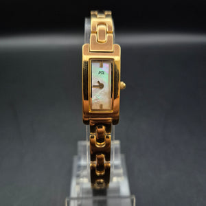 Prisma Damen Uhr – Zweifarbige Edelstahl Uhr mit Perlmutt Zifferblatt