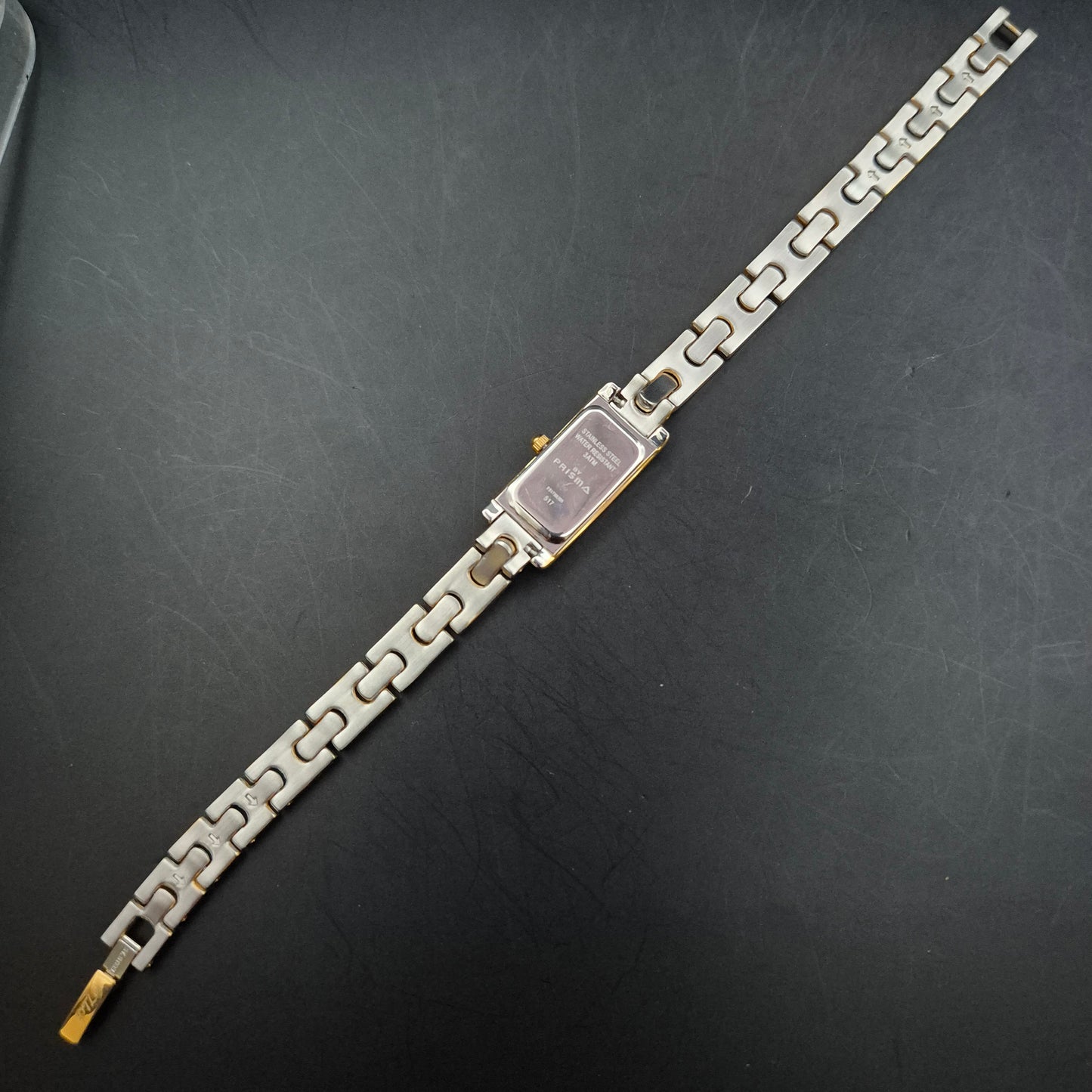 Prisma Damen Uhr – Zweifarbige Edelstahl Uhr mit Perlmutt Zifferblatt