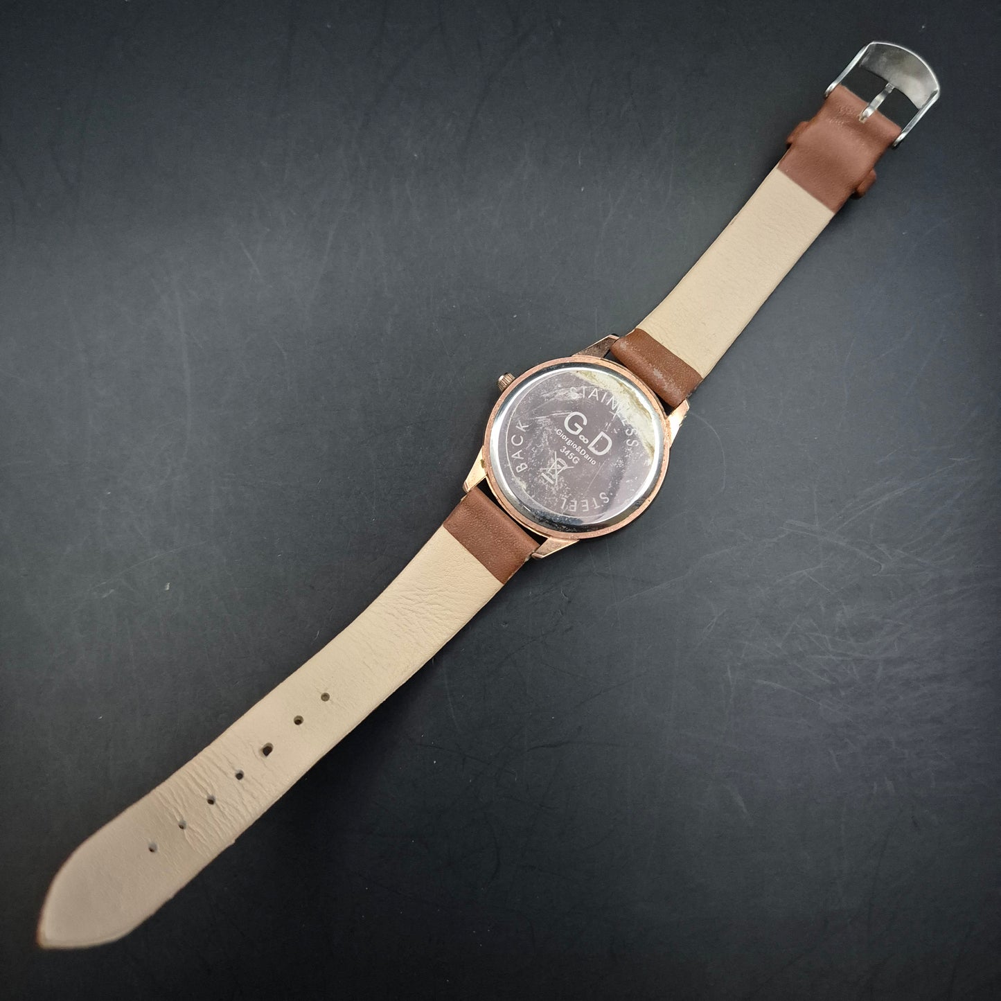 Giorgio & Dario Herren Uhr – Braun-Goldenes Design mit Lederarmband