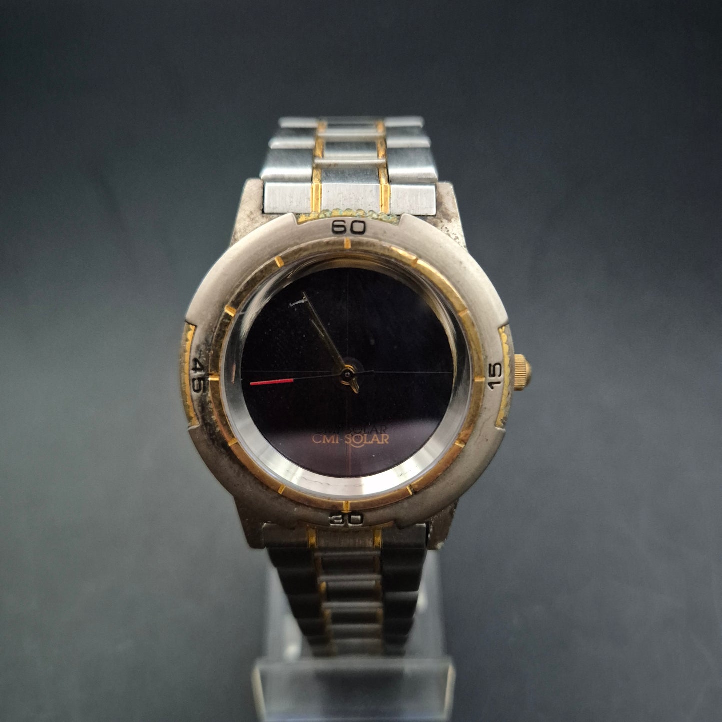 CMI Solar Herren Uhr – Edelstahl Design mit blauem Zifferblatt