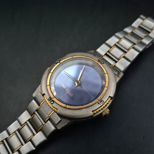 CMI Solar Herren Uhr – Edelstahl Design mit blauem Zifferblatt