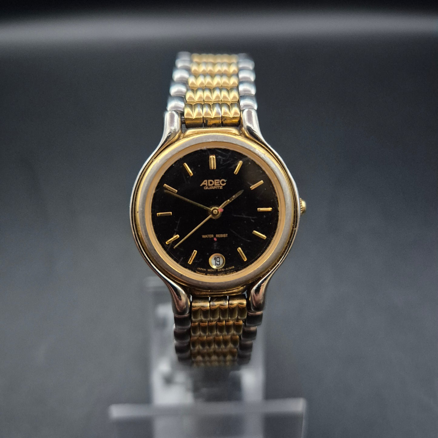 ADEC Damen Uhr – Zweifarbige Edelstahl Uhr mit Datumsanzeige