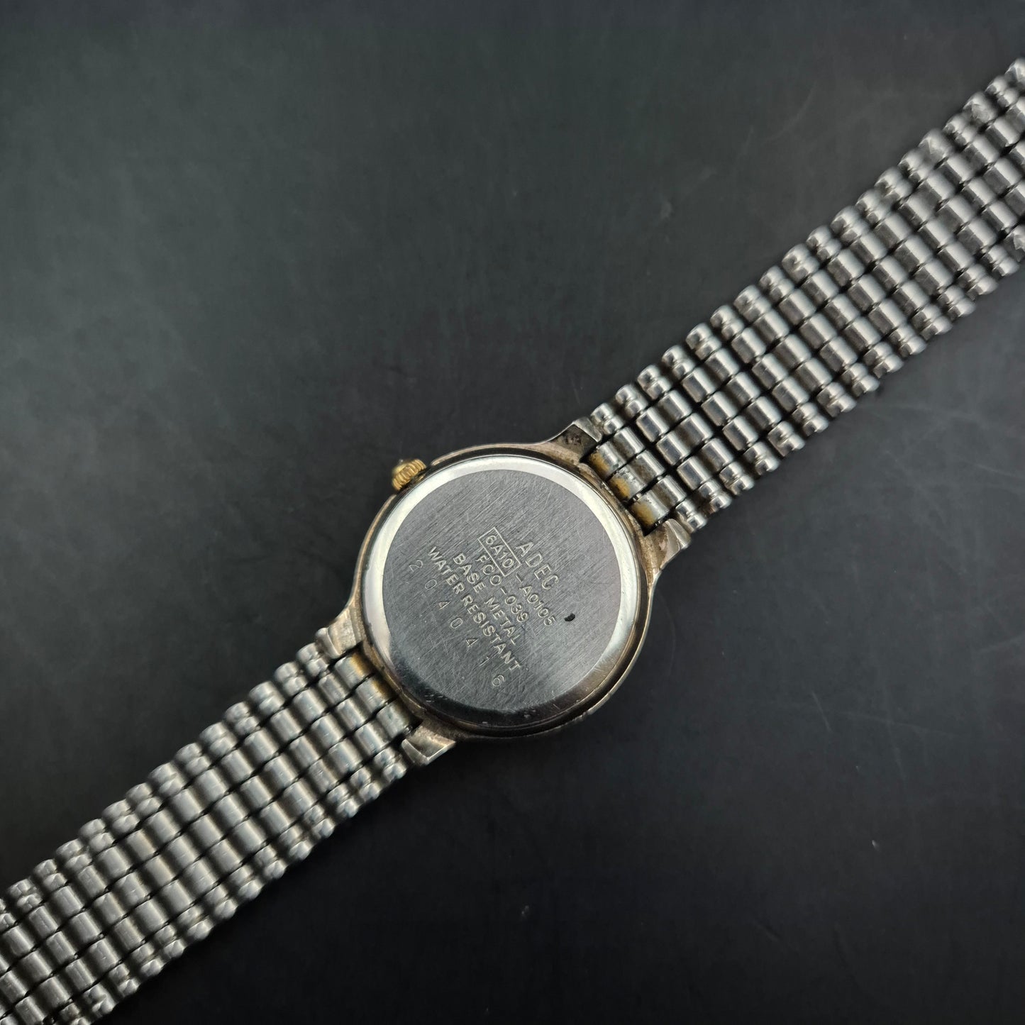 ADEC Damen Uhr – Zweifarbige Edelstahl Uhr mit Datumsanzeige