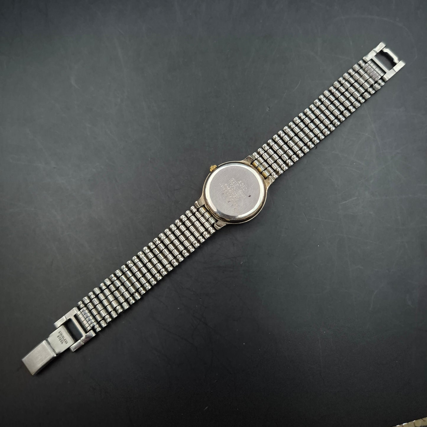 ADEC Damen Uhr – Zweifarbige Edelstahl Uhr mit Datumsanzeige