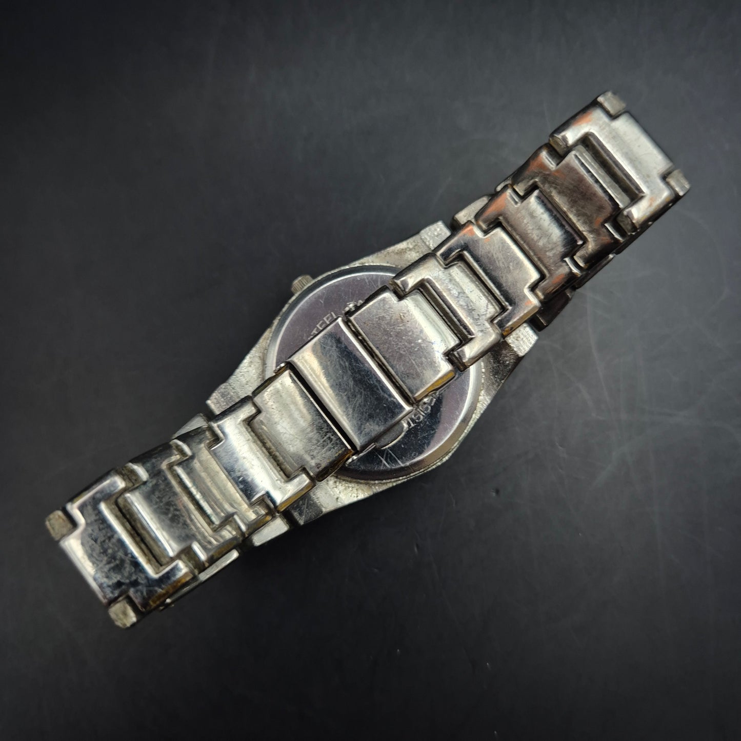 GENEVA Damen Uhr – Edelstahlgehäuse mit blauem Zifferblatt