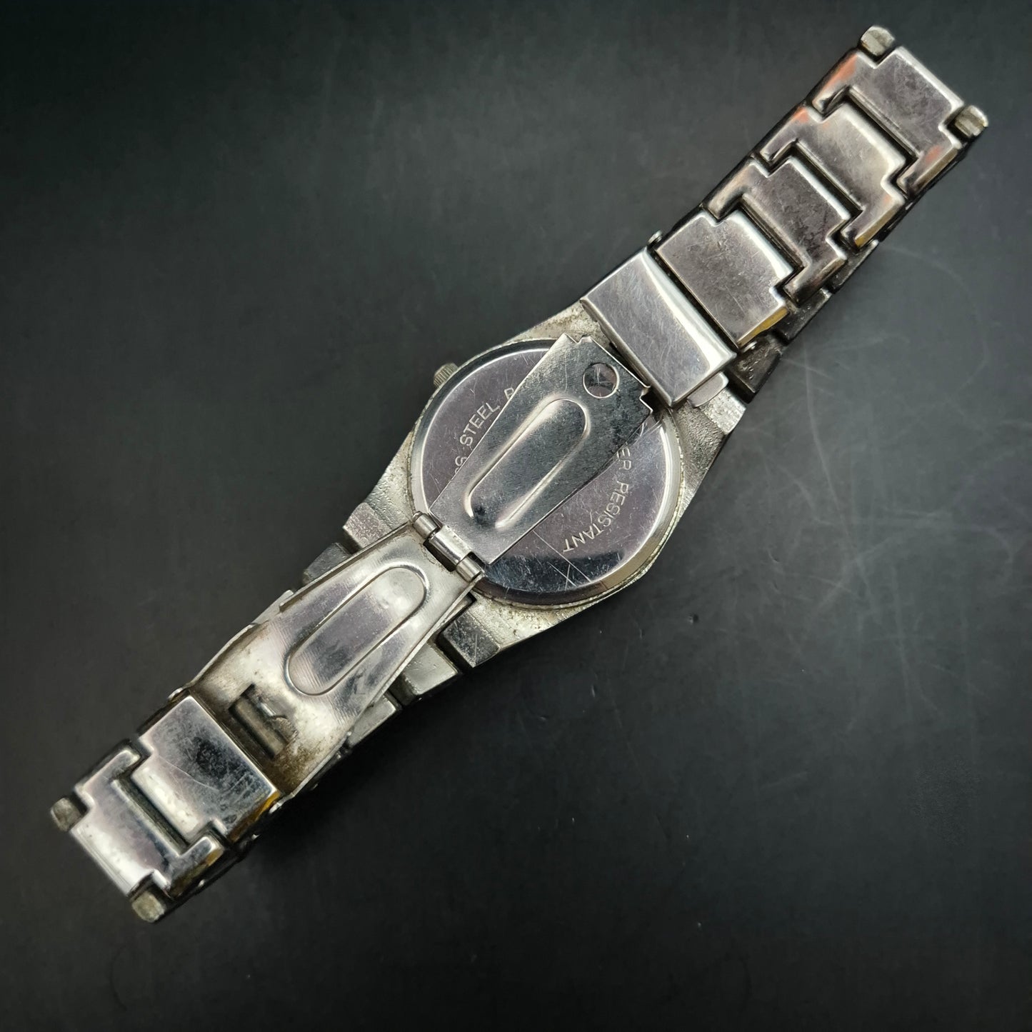 GENEVA Damen Uhr – Edelstahlgehäuse mit blauem Zifferblatt