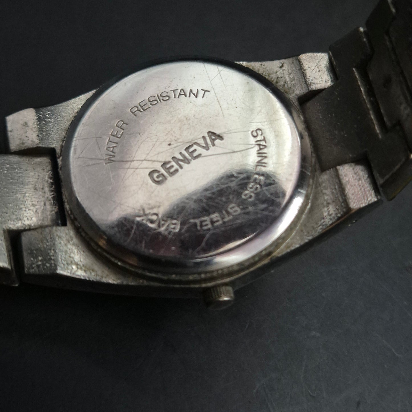 GENEVA Damen Uhr – Edelstahlgehäuse mit blauem Zifferblatt